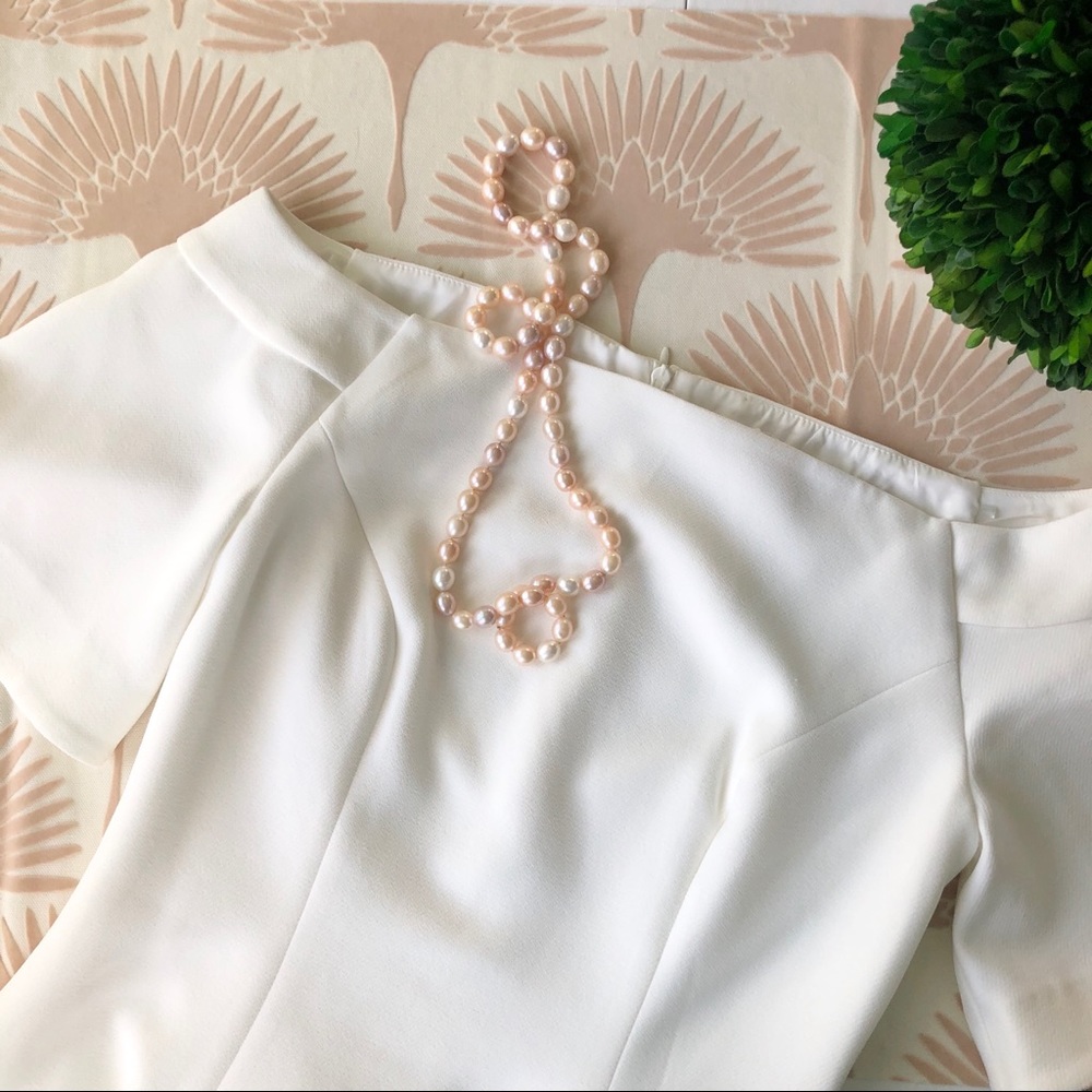 NWT Keepsake Off The Shoulder White Dress